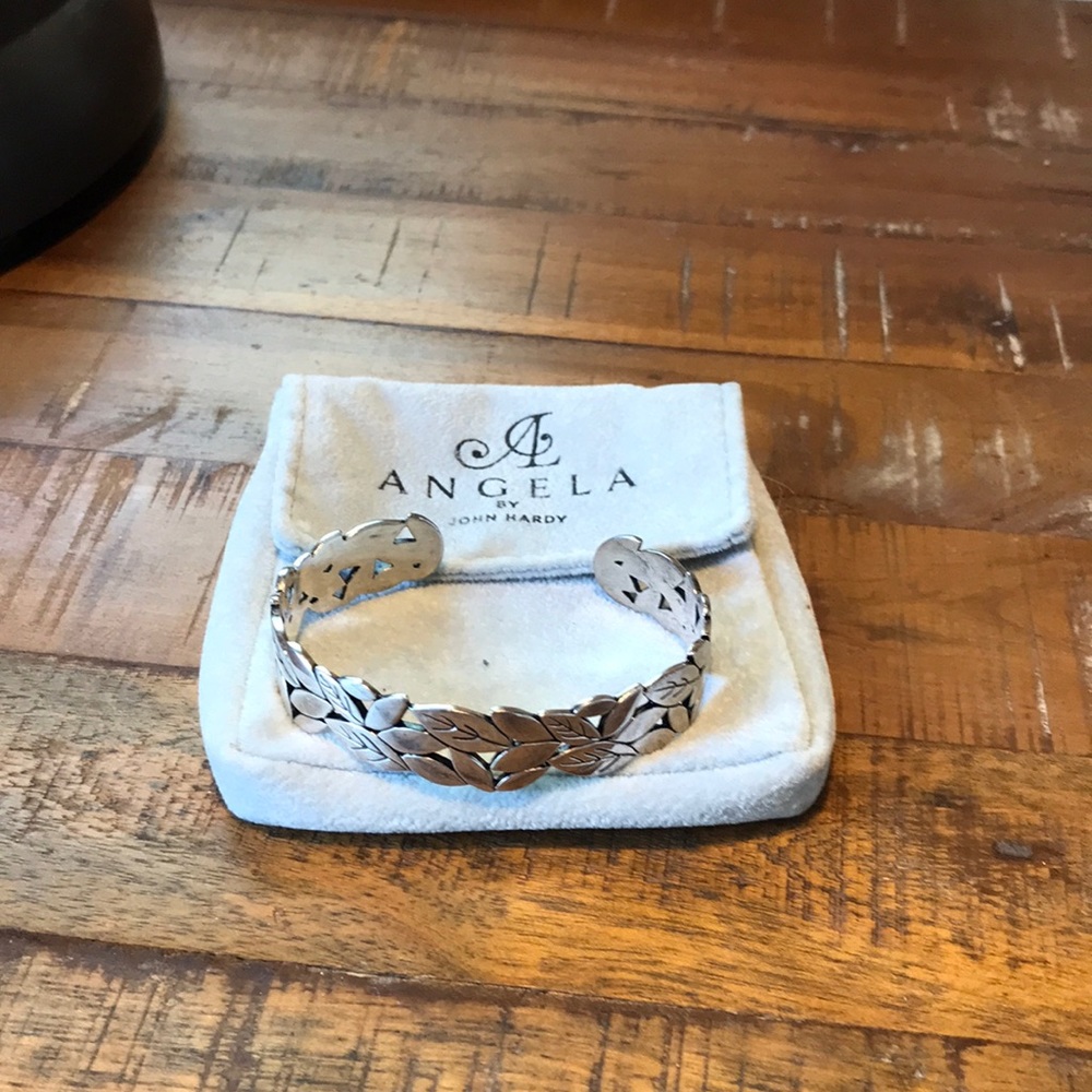 John Hardy Sterling silver cuff bracelet Leaf design